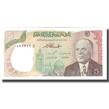 Banknot, Tunisia, 5 Dinars, 1980-10-15, KM:75, AU(55-58)