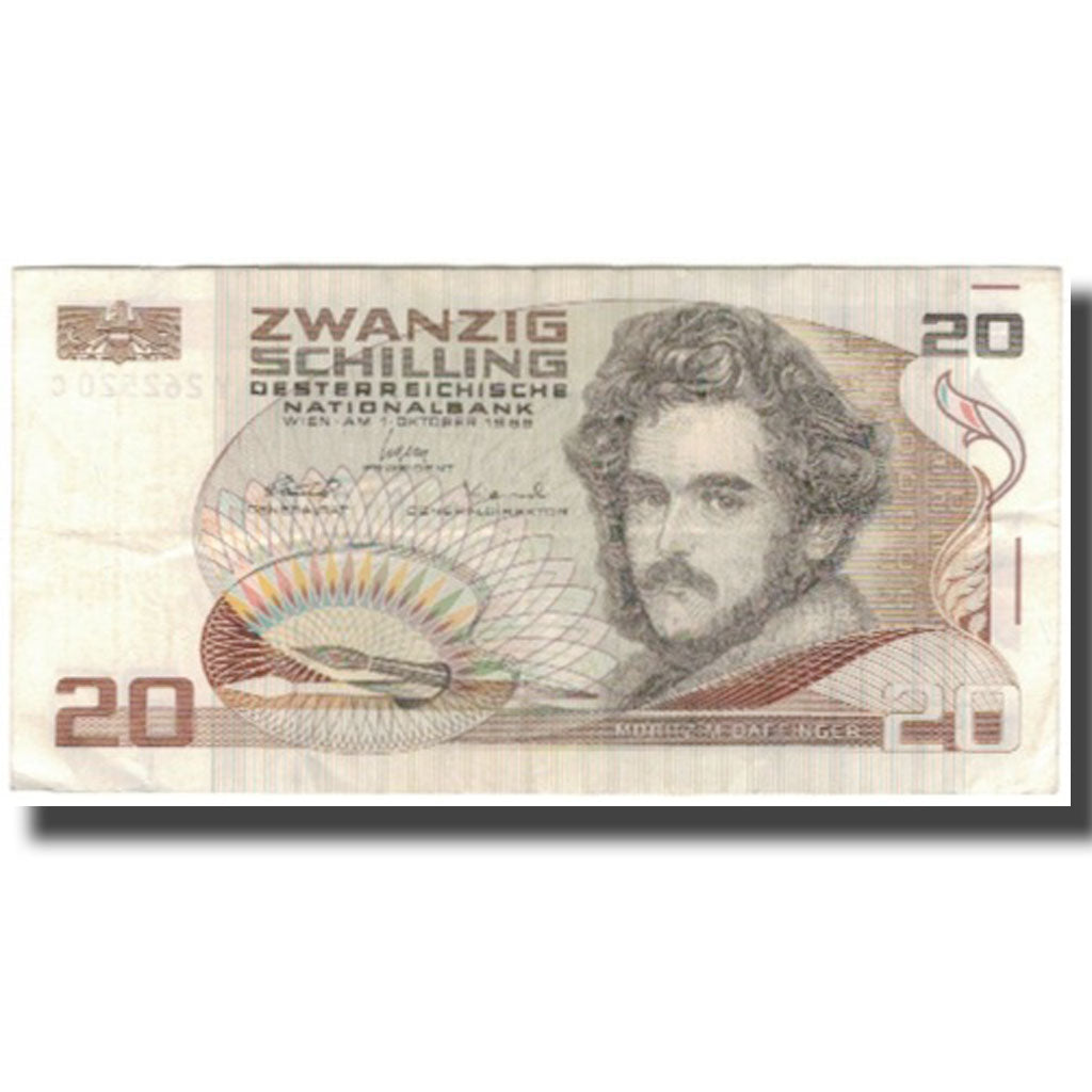Banknot, Austria, 20 Schilling, 1986, KM:148, EF(40-45)