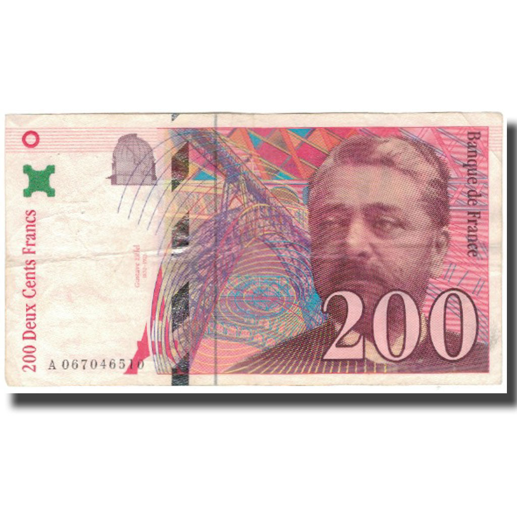 France, 200 Francs, Eiffel, 1997, VF(30-35), Fayette:75.4b, KM:159b
