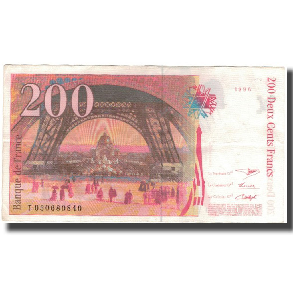 Frankreich, 200 Francs, Eiffel, 1996, SS, Fayette:75.2, KM:159a