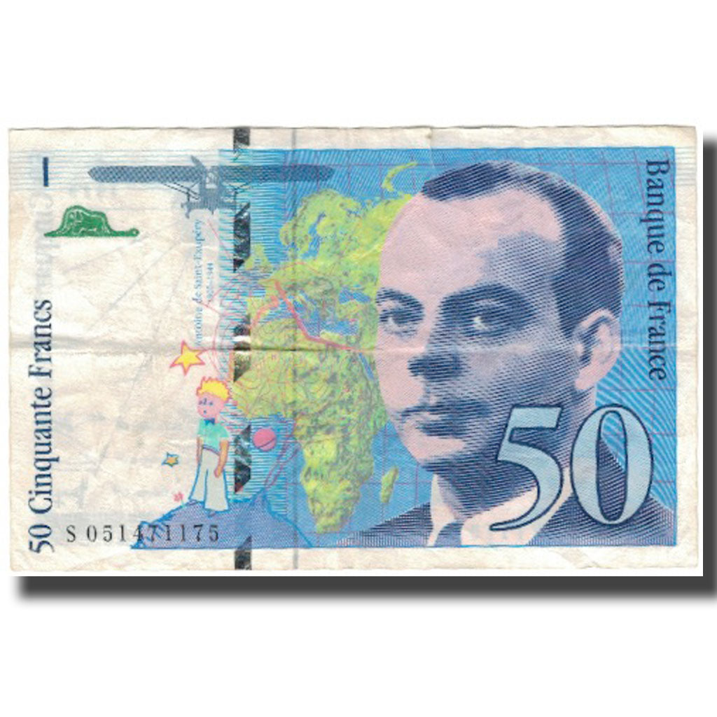 Francia, 50 Francs, St Exupéry, 1999, BC, Fayette:73.5, KM:157Ad