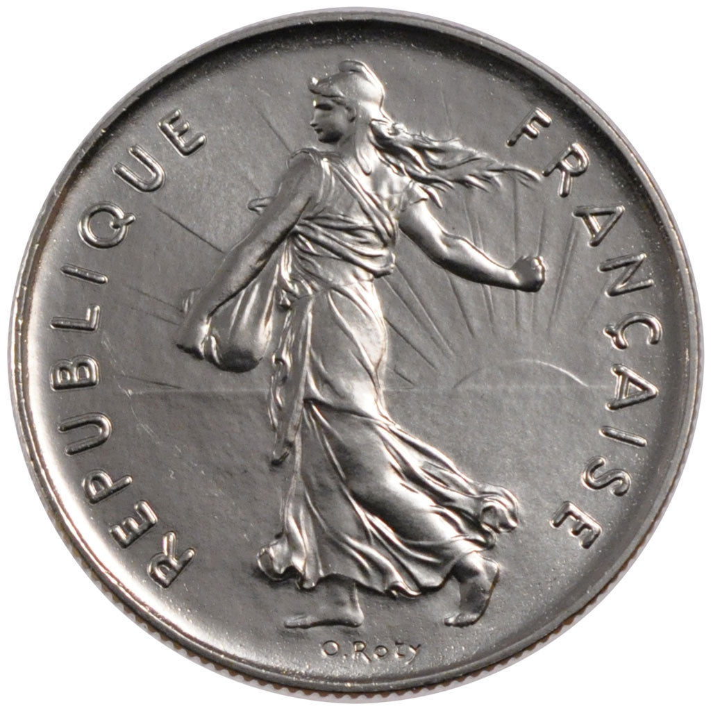 FRANCE, Semeuse, 5 Francs, 1976, Paris, KM #926a.1, MS(63), Nickel Clad...