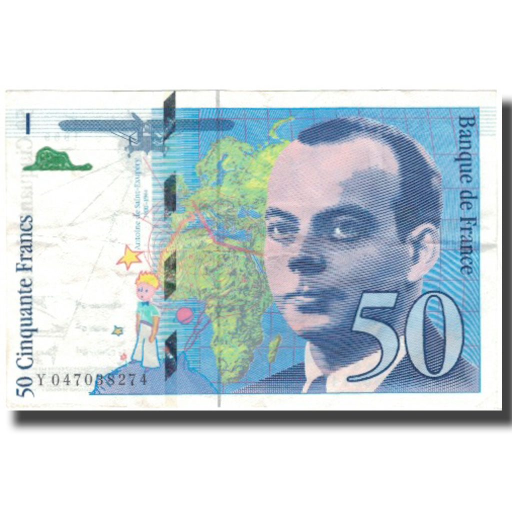 Francja, 50 Francs, St Exupéry, 1999, EF(40-45), Fayette:73.5, KM:157Ad