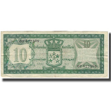 Banknote, Netherlands Antilles, 10 Gulden, 1972, KM:9b, VG(8-10)