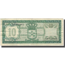 Banknote, Netherlands Antilles, 10 Gulden, 1972, KM:9b, VG(8-10)
