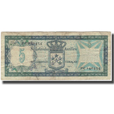 Banknote, Netherlands Antilles, 5 Gulden, 1972, KM:8b, VG(8-10)
