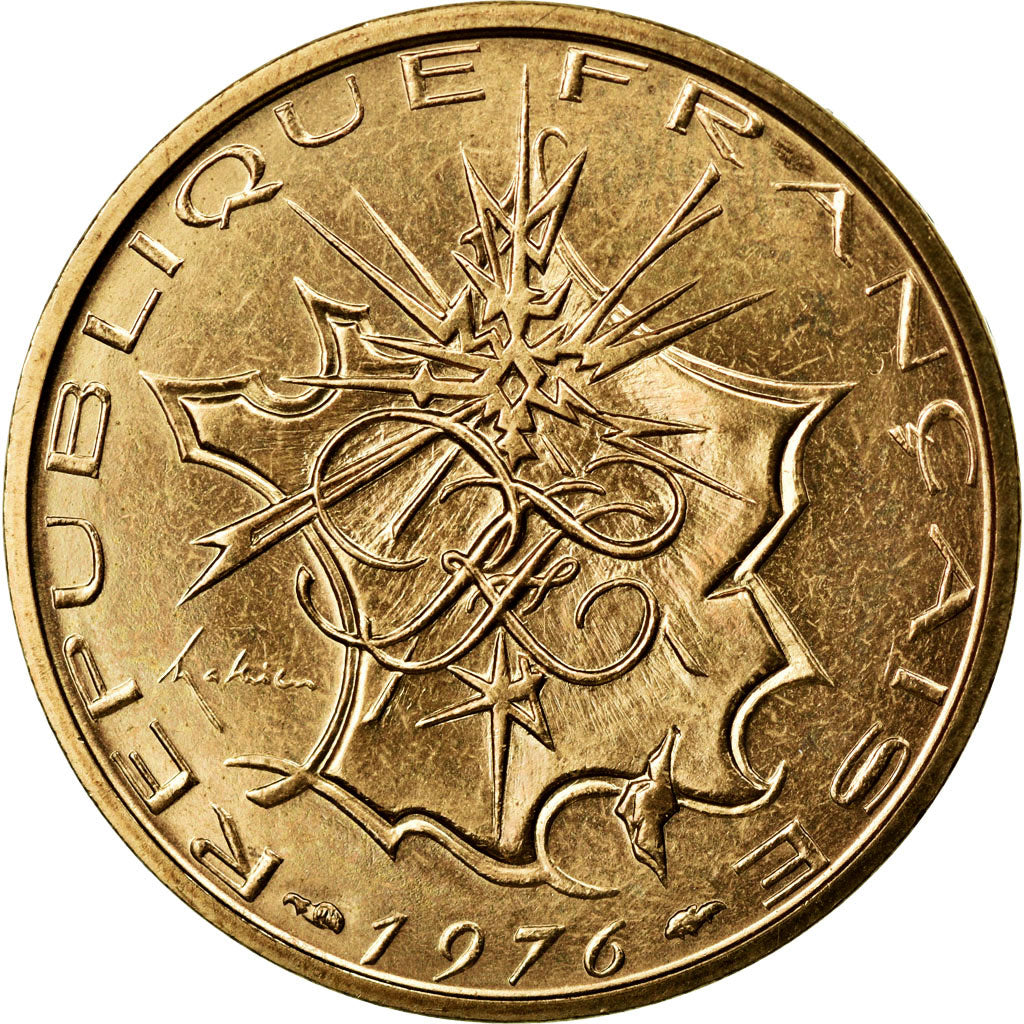 Coin, France, Mathieu, 10 Francs, 1976, MS(65-70), Nickel-brass, Gadoury:814