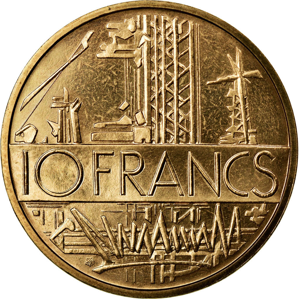 Coin, France, Mathieu, 10 Francs, 1976, MS(65-70), Nickel-brass, Gadoury:814