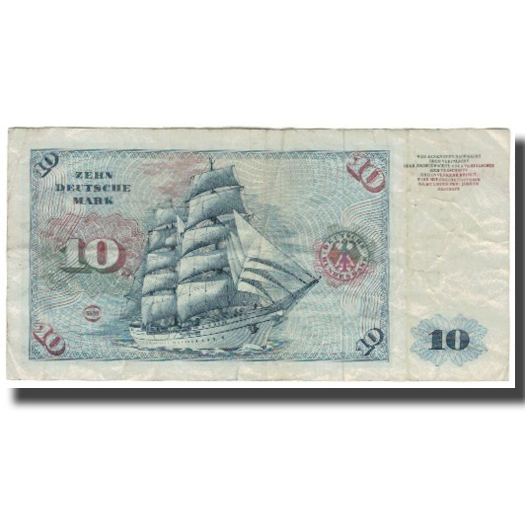 Banknote, GERMANY - FEDERAL REPUBLIC, 10 Deutsche Mark, 1970, KM:31a, VF(20-25)