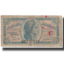 Nota, Espanha, 50 Centimos, 1937, KM:93, AG(1-3)