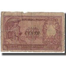 Banknot, Włochy, 100 Lire, KM:92a, AG(1-3)