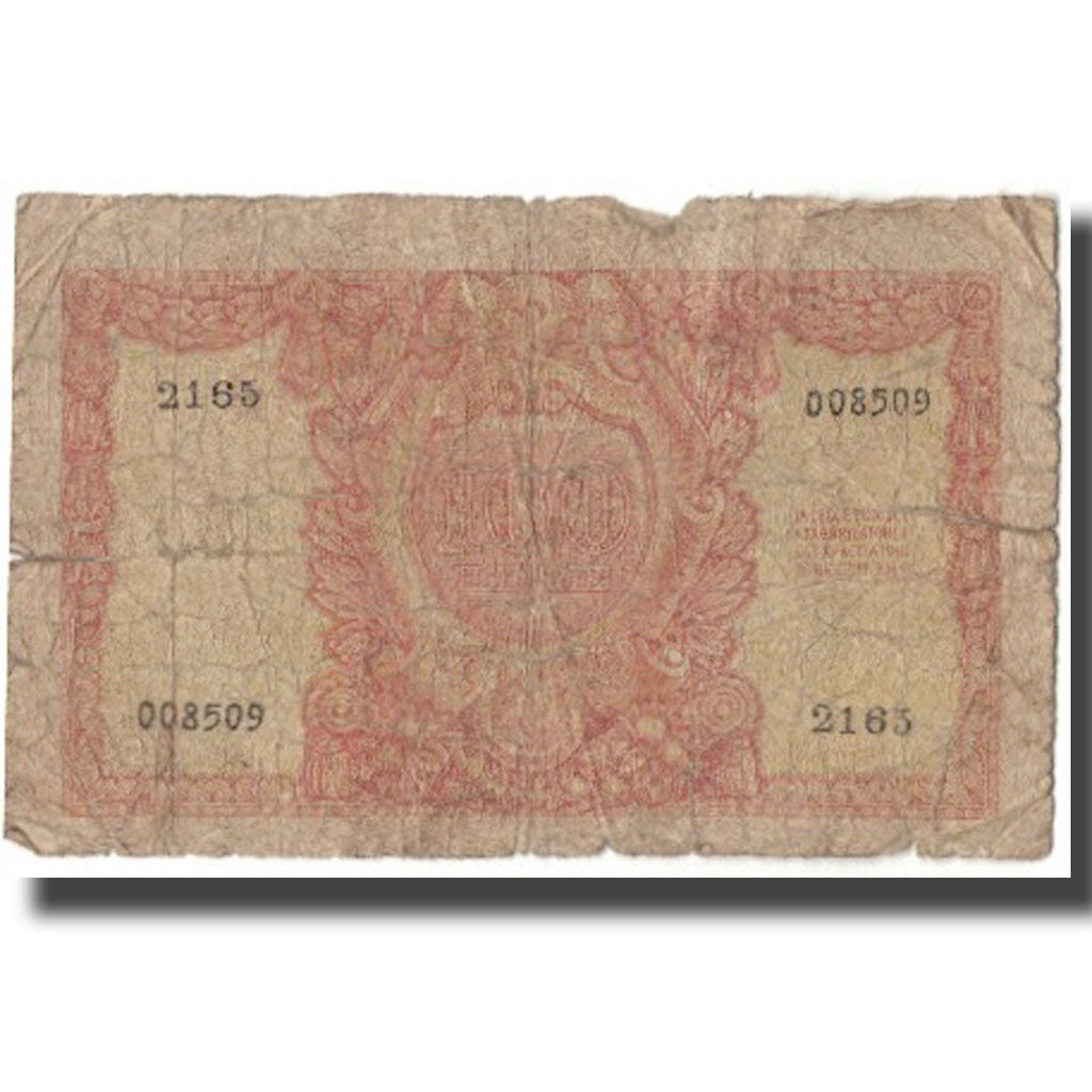 Banknot, Włochy, 100 Lire, KM:92a, AG(1-3)