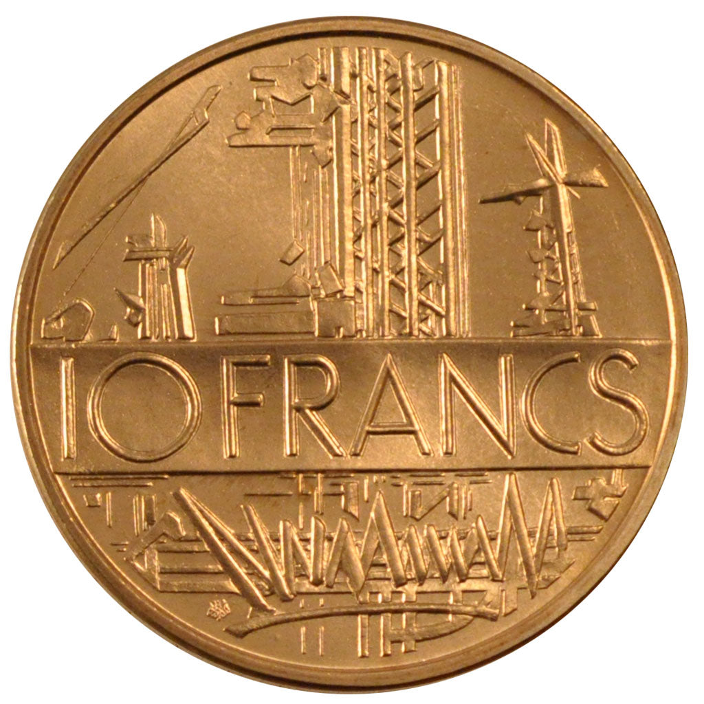FRANCE, 10 Francs, 1975, MS(65-70), Cupro-nickel Aluminium, Gadoury #814, 10.00