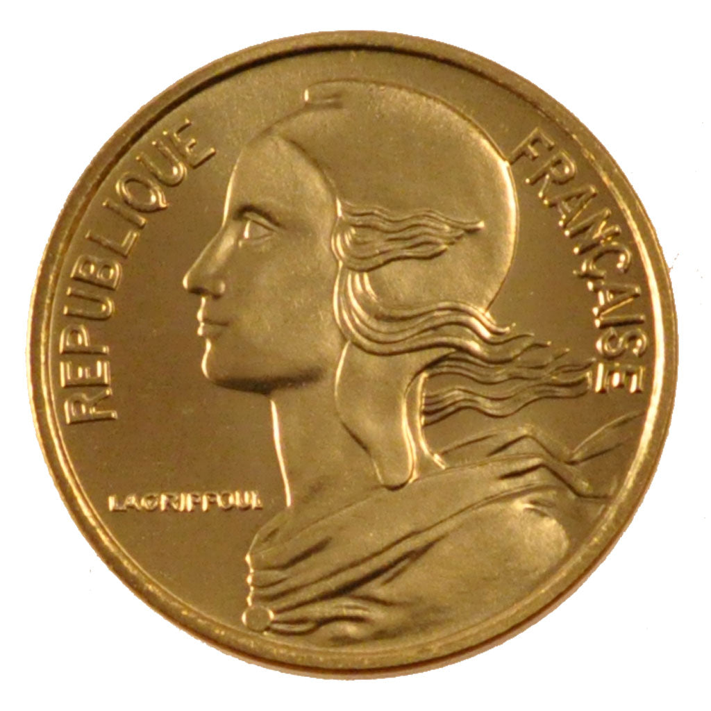 FRANCE, Marianne, 5 Centimes, 1974, Paris, KM #933, MS(65-70), Aluminum-Bronze,.