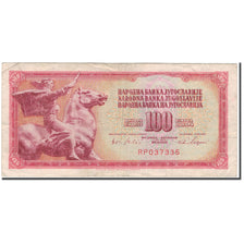 Banknote, Yugoslavia, 100 Dinara, 1965-08-01, KM:80b, VG(8-10)