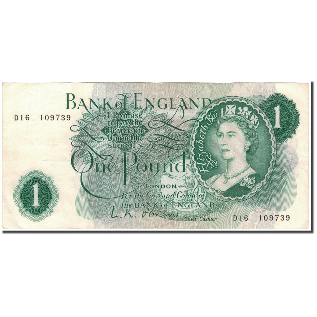 Banknot, Wielka Brytania, 1 Pound, KM:374a, EF(40-45)