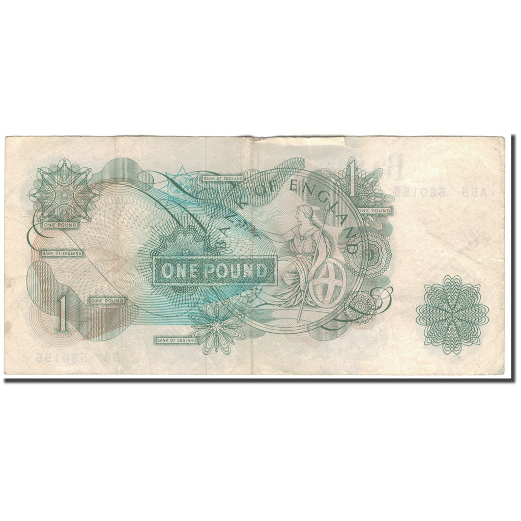 Nota, Grã-Bretanha, 1 Pound, KM:374a, VF(20-25)