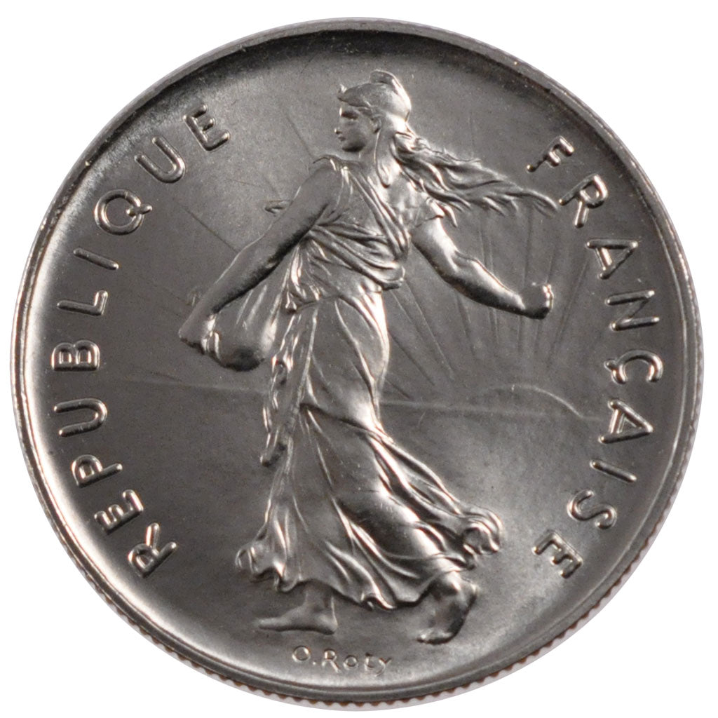 FRANCE, Semeuse, 5 Francs, 1974, Paris, KM #926a.1, MS(65-70), Nickel Clad...