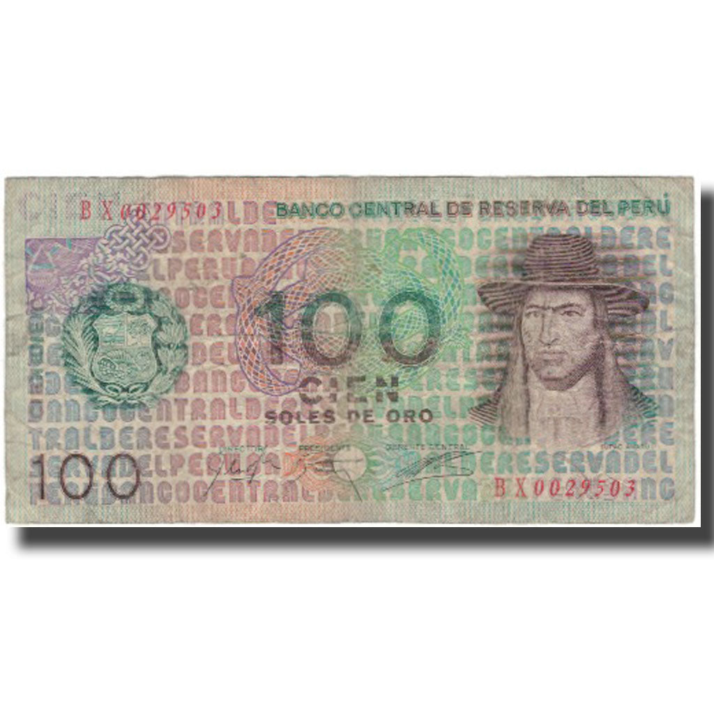 Banknot, Peru, 100 Soles De Oro, KM:114, F(12-15)