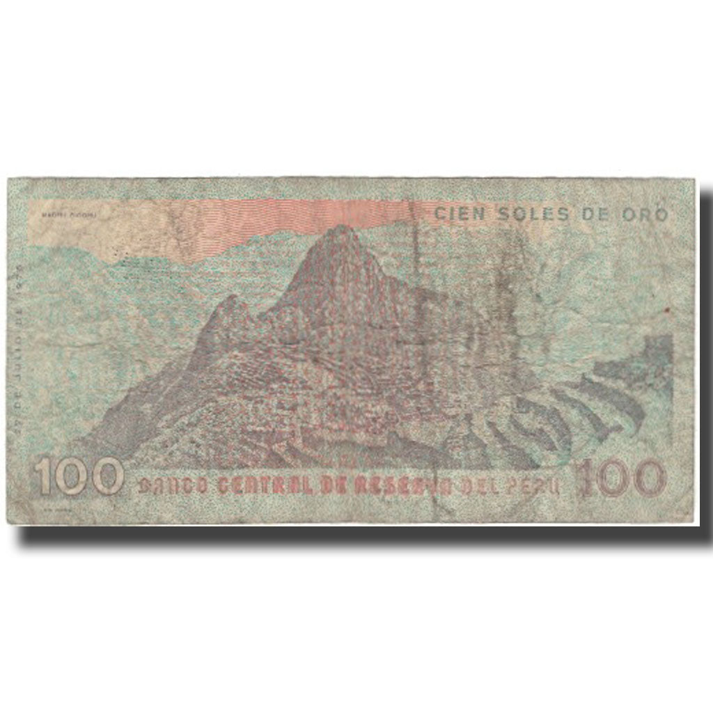 Banknot, Peru, 100 Soles De Oro, KM:114, F(12-15)