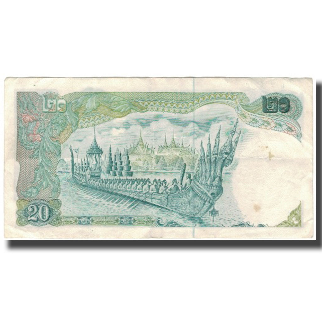 Nota, Tailândia, 20 Baht, KM:84a, VF(20-25)