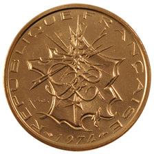 FRANCE, Mathieu, 10 Francs, 1974, KM #940, MS(65-70), Nickel-Brass, 26, Gadoury.