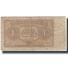 Nota, Checoslováquia, 1 Koruna, 1953, KM:78b, VG(8-10)