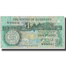 Billet, Guernsey, 1 Pound, KM:52c, TB+