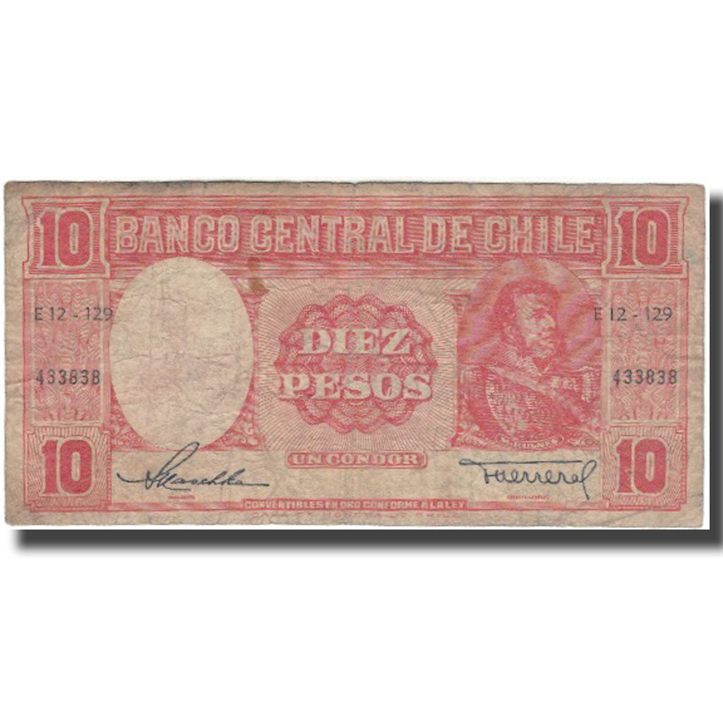 Billete, 10 Pesos = 1 Condor, Chile, KM:120, RC