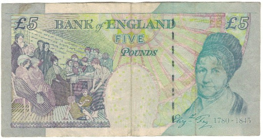 Billet, Grande-Bretagne, 5 Pounds, KM:391c, TB