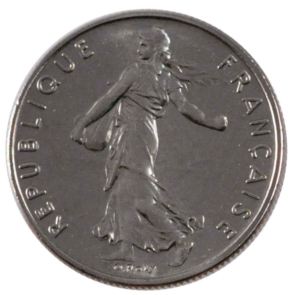 FRANCE, Semeuse, 1/2 Franc, 1990, Paris, KM #931.1, MS(65-70), Nickel, 19.5,...