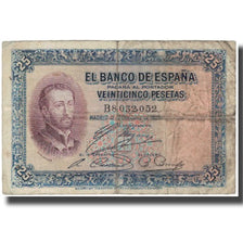 Banknote, Spain, 25 Pesetas, 1926-10-12, KM:71a, F(12-15)