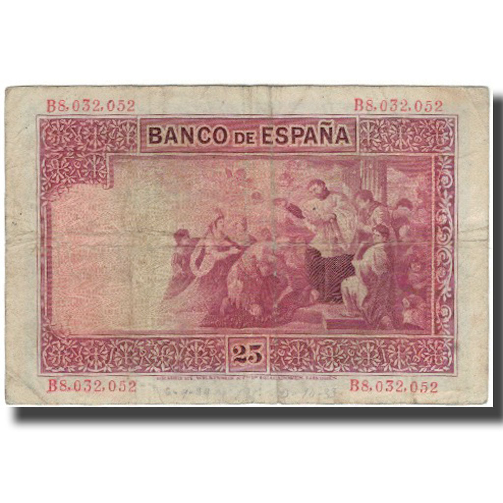 Banknote, Spain, 25 Pesetas, 1926-10-12, KM:71a, F(12-15)