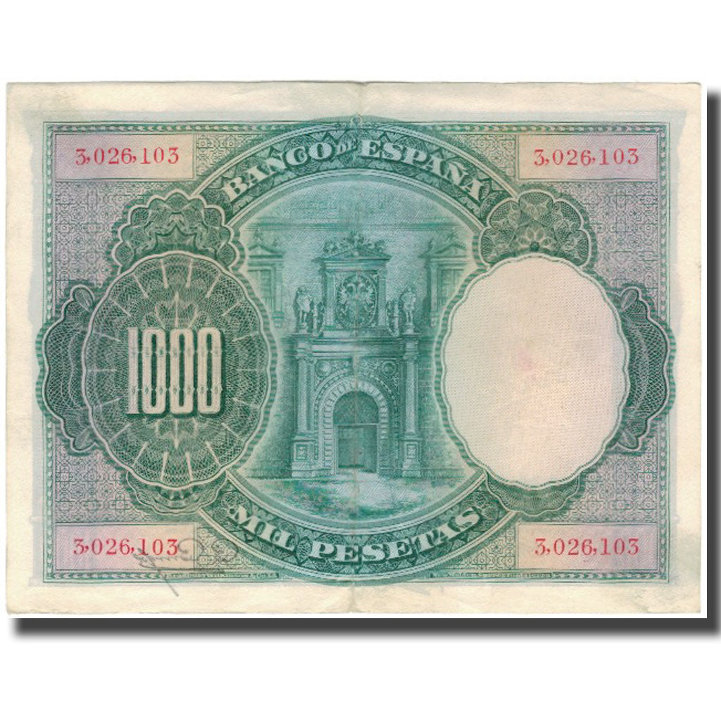 Banknot, Hiszpania, 1000 Pesetas, 1925-07-01, KM:70a, EF(40-45)
