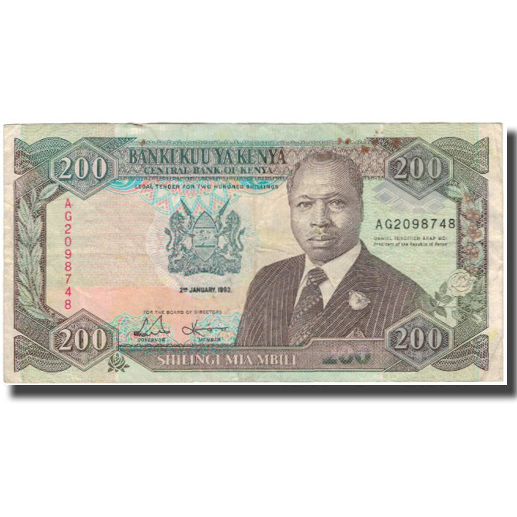 Banknote, Kenya, 200 Shillings, 1992-01-02, KM:29c, VF(20-25)