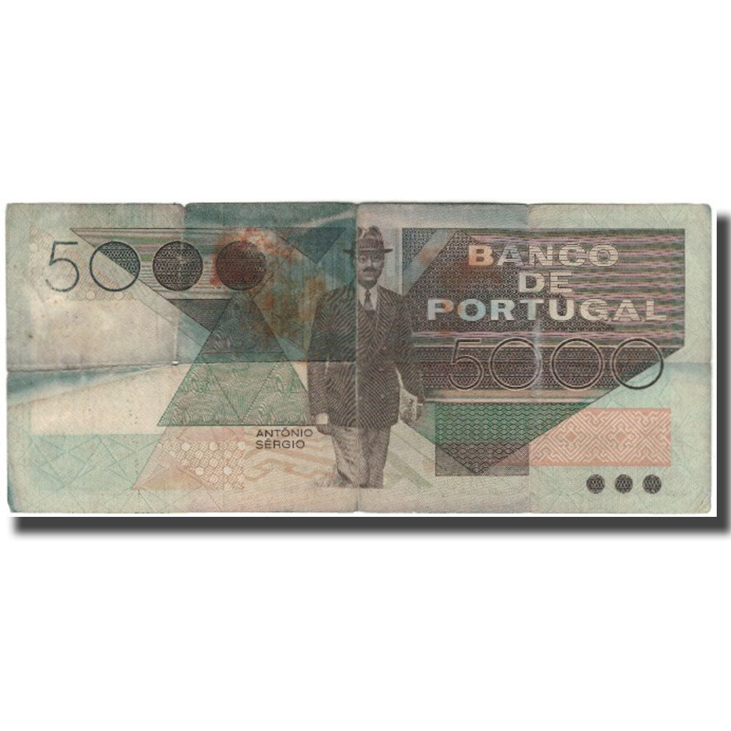 Banknote, Portugal, 5000 Escudos, 1986-01-07, KM:182e, F(12-15)