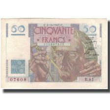 France, 50 Francs, Le Verrier, 1947-10-02, TTB, Fayette:20.09, KM:127b