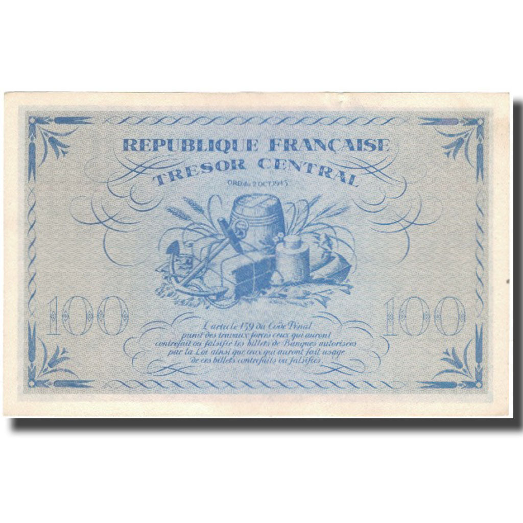 Francja, 100 Francs, Marianne, 1943-10-02, AU(50-53), Fayette:VF.06.1d, KM:105a