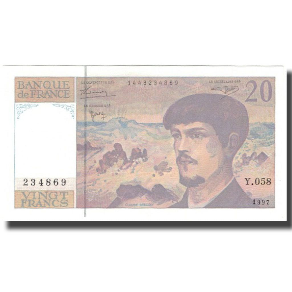 Francja, 20 Francs, Debussy, 1997, UNC(65-70), Fayette:66ter.2, KM:151i