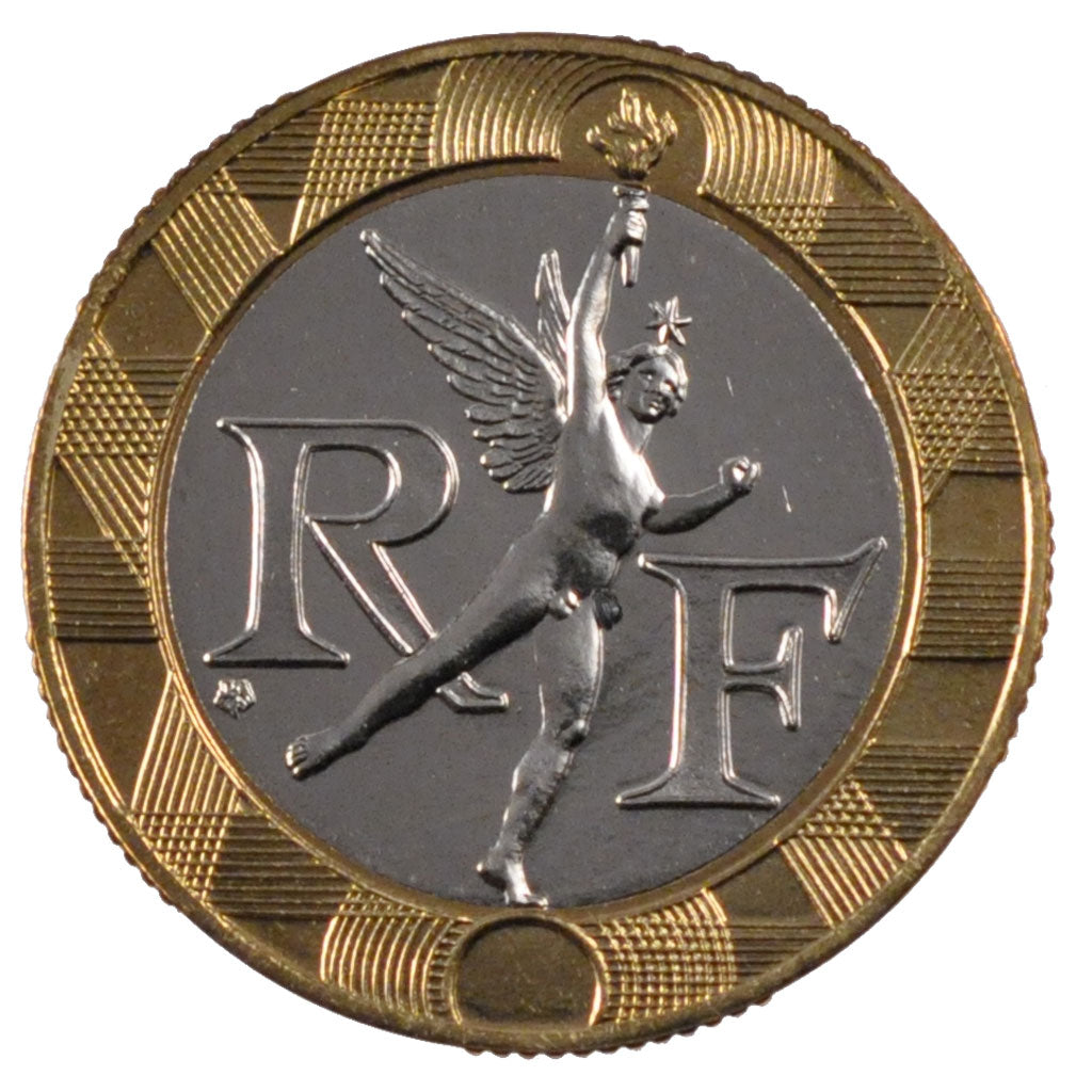 FRANCE, 10 Francs, 1990, MS(63), Bimetallic, Gadoury #827, 6.50