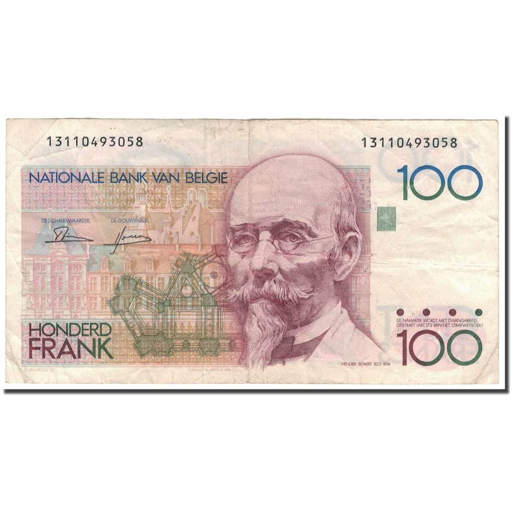 Banknote, Belgium, 100 Francs, KM:142a, F(12-15)