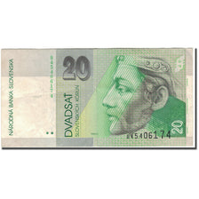 Nota, Eslováquia, 20 Korun, KM:20b, VF(30-35)
