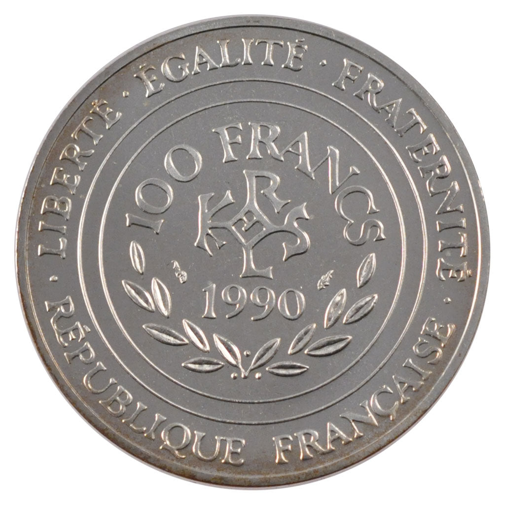FRANCE, 100 Francs, 1990, MS(65-70), Silver, Gadoury #905, 15.00