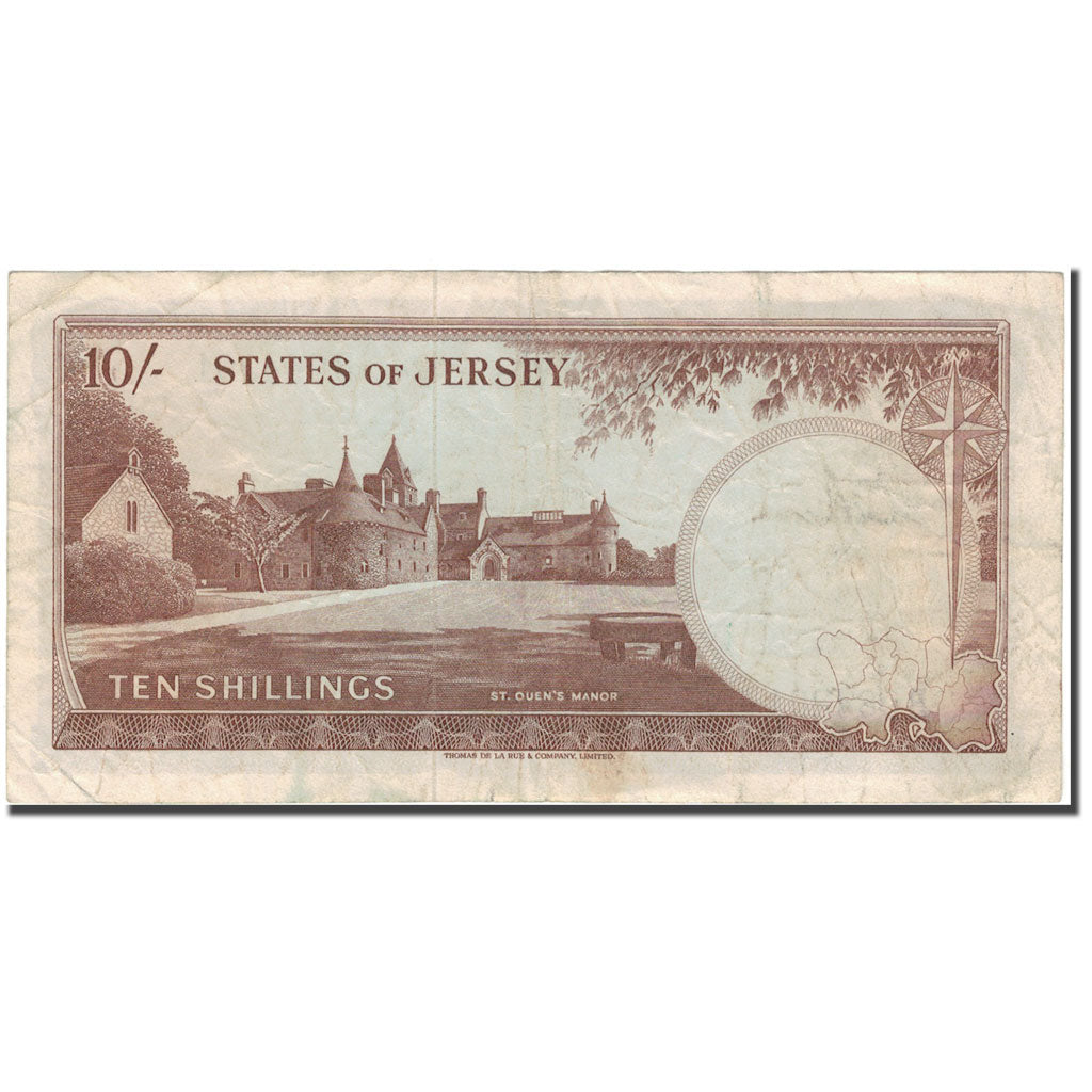 Banknot, Jersey, 10 Shillings, KM:7a, VF(20-25)