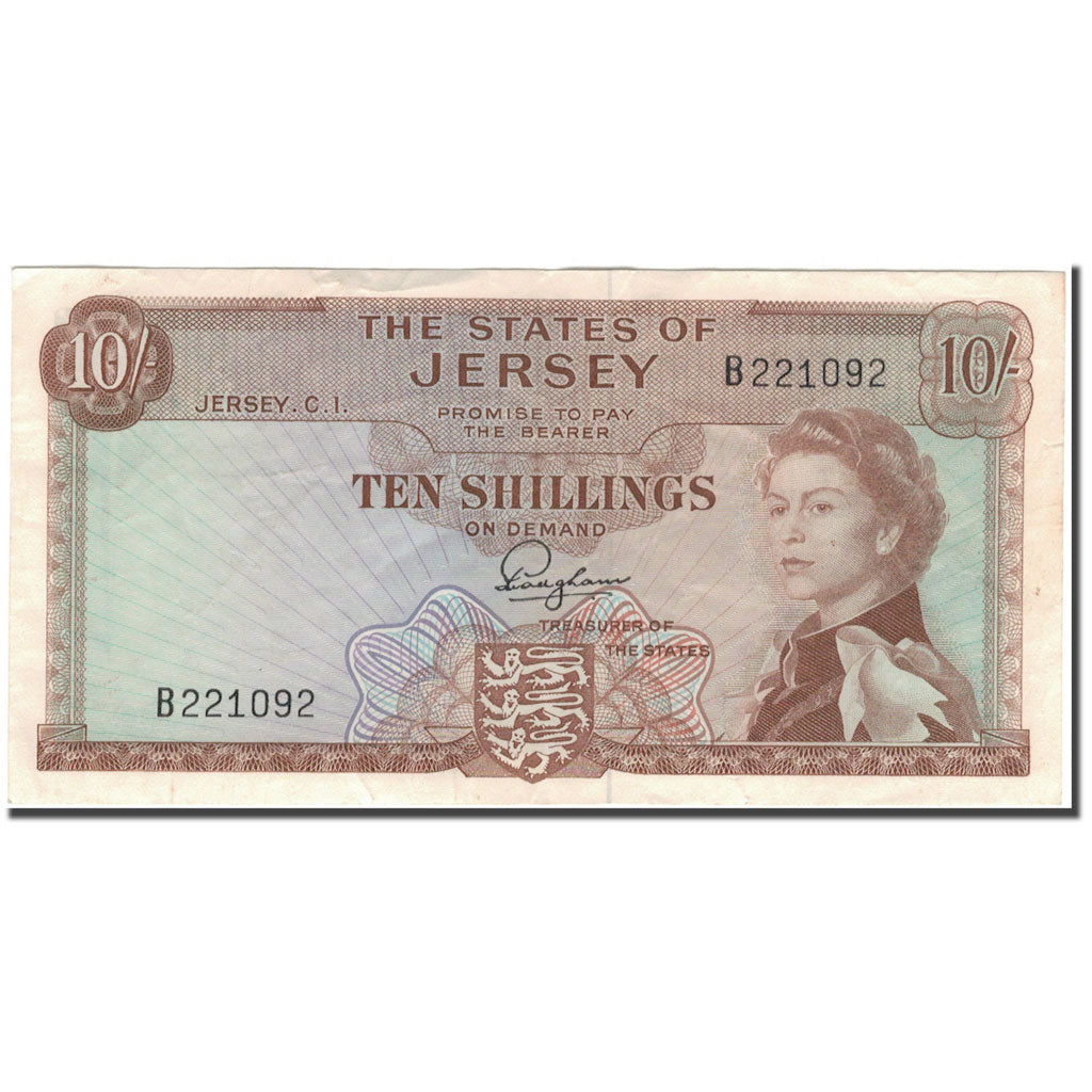 Banknot, Jersey, 10 Shillings, KM:7a, EF(40-45)