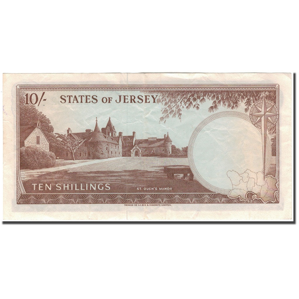 Banknot, Jersey, 10 Shillings, KM:7a, EF(40-45)