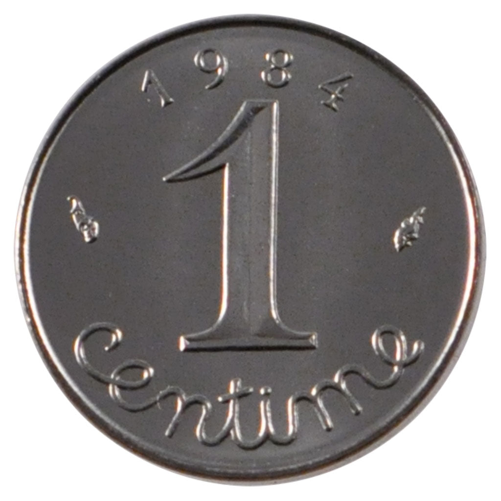 FRANCE, Épi, Centime, 1984, Paris, KM #928, MS(65-70), Stainless Steel, 15, ...
