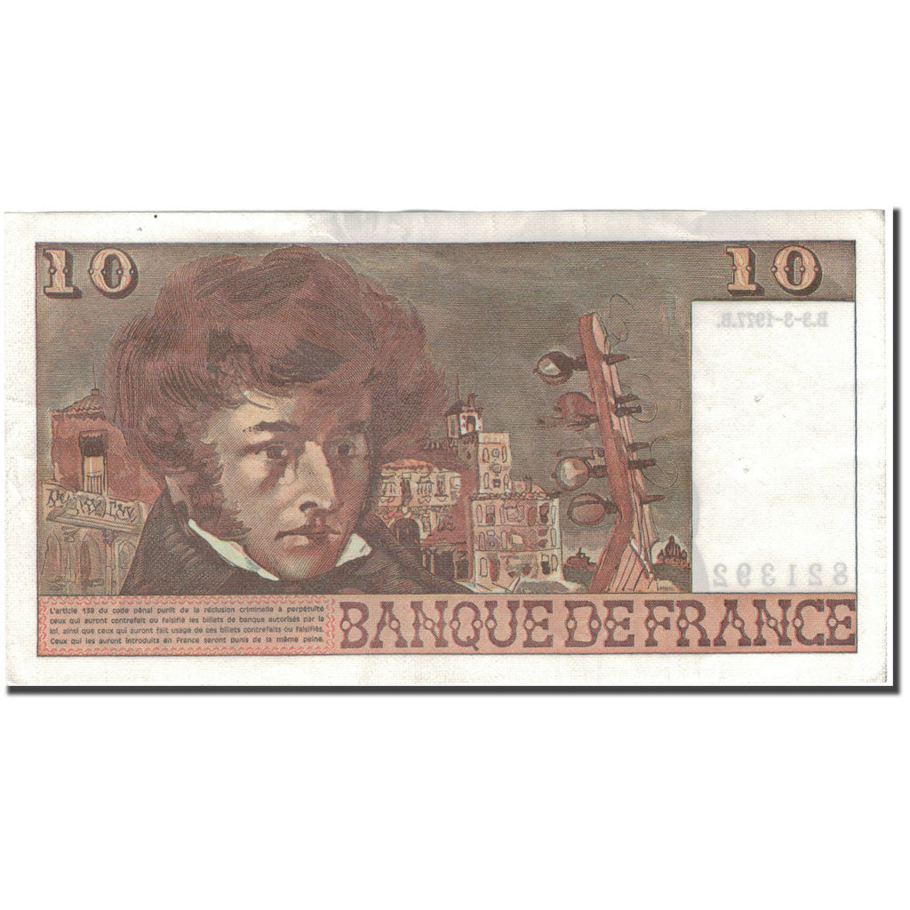 Francia, 10 Francs, Berlioz, 1977-03-03, BB, Fayette:63.21, KM:150c