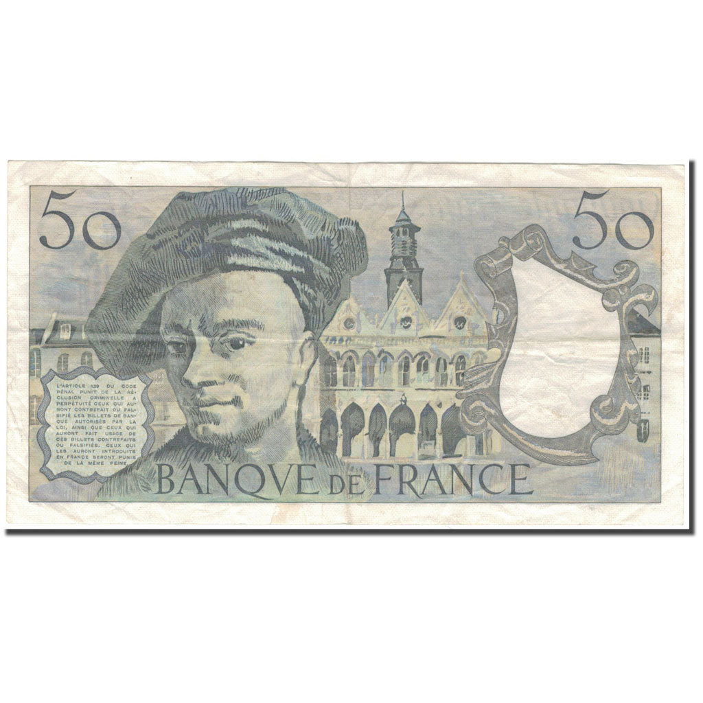 Francja, 50 Francs, Quentin de La Tour, 1976, VF(30-35), Fayette:67.1, KM:152a