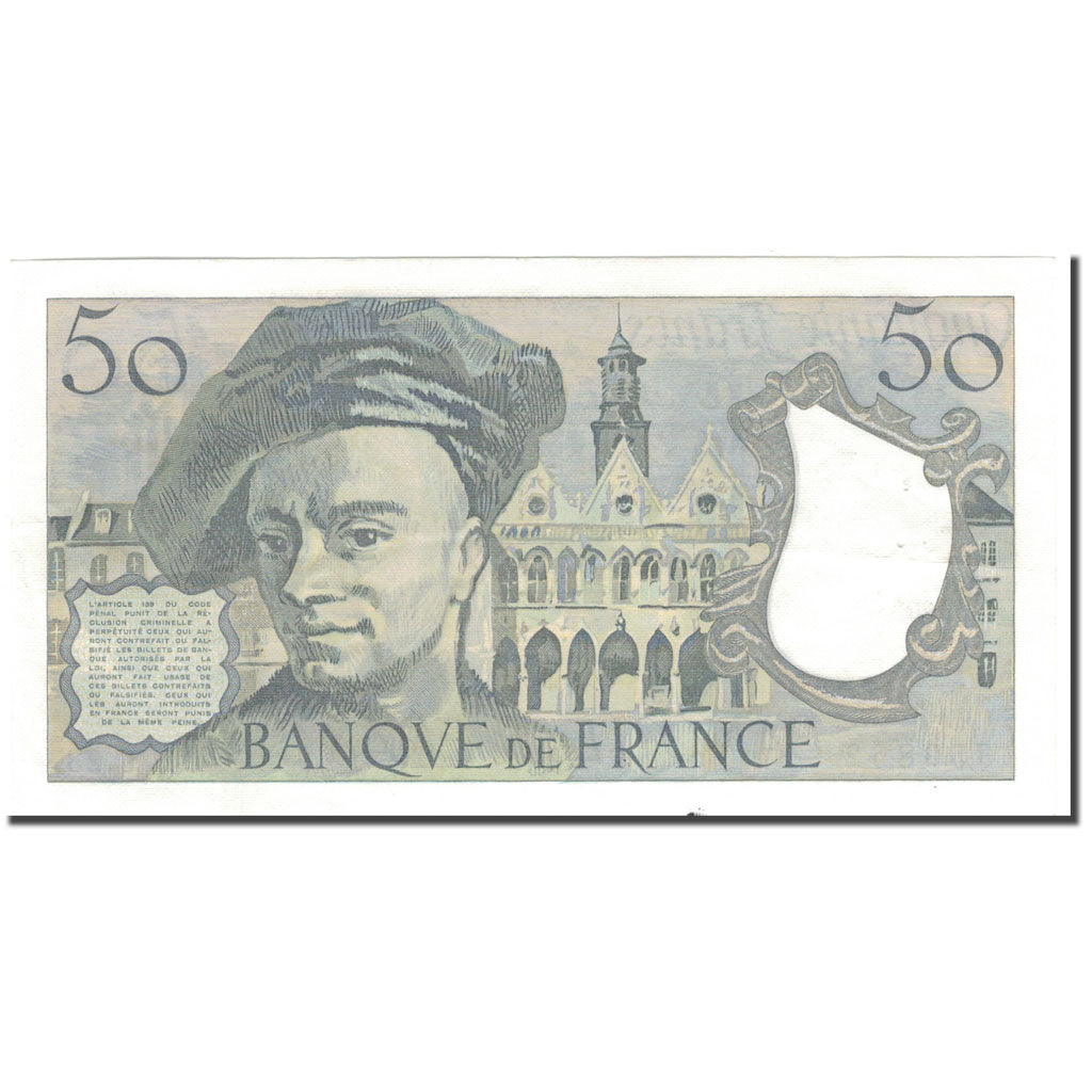 França, 50 Francs, Quentin de La Tour, 1981, AU(55-58), Fayette:67.7, KM:152b